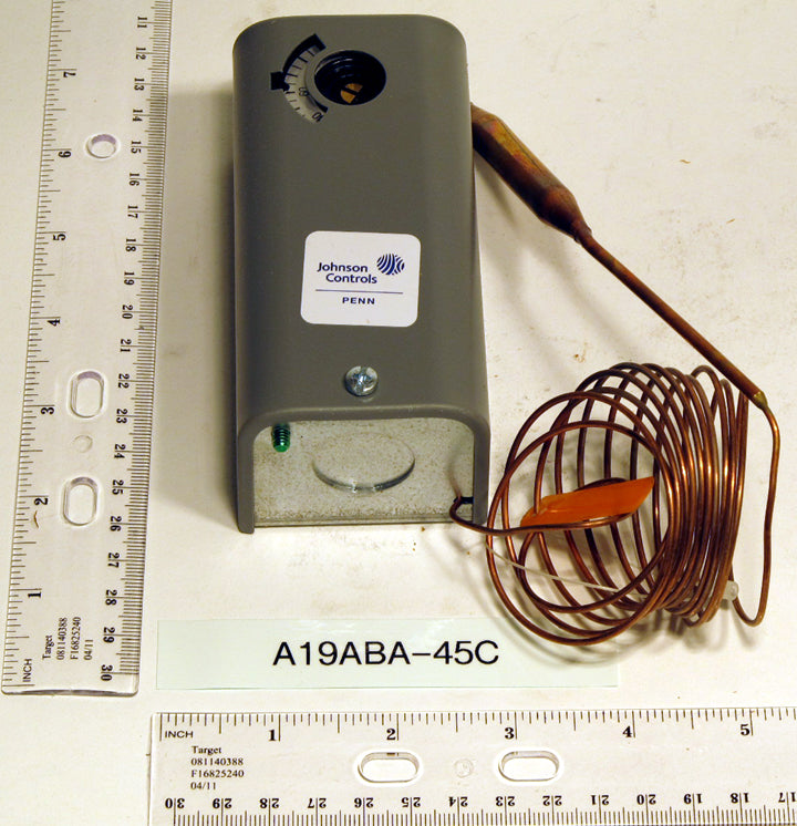 Johnson A19ABA-45C Spdt Remote Bulb Temperature Control -30/100F; Diff Adj 3 To 12F; Screwdriver
