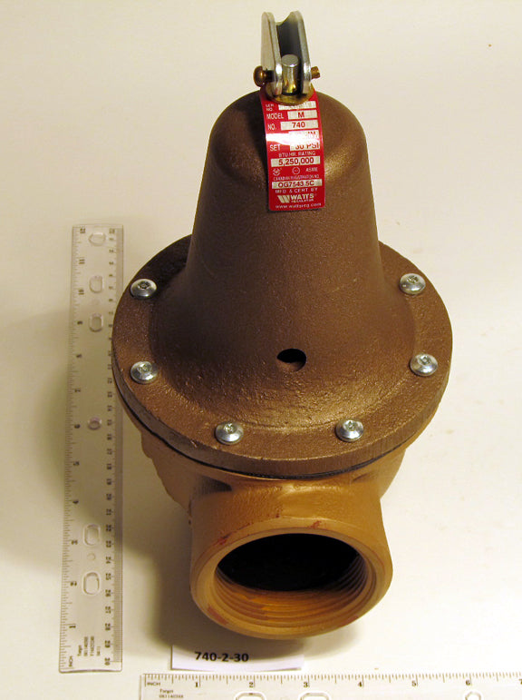 Watts 740-2-30 Relief Valve 2" X 2 1/2" 30 PSI 5250000 BTU F384042 Replaces 0384042