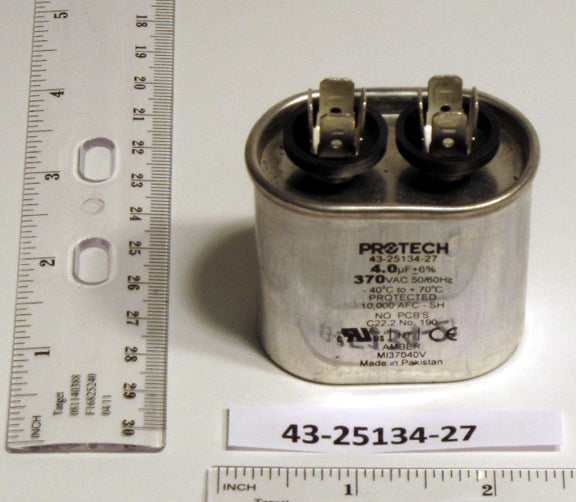 Rheem 43-25134-27 Capacitor - 4/370 Single Oval