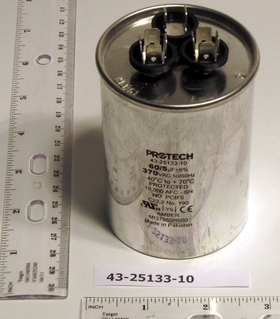 Rheem 43-25133-10 Capacitor - 60/5/370 Dual Round