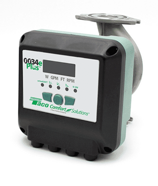 Taco 0034eP-SF2 digital ECM high efficiency circulator pump – front view