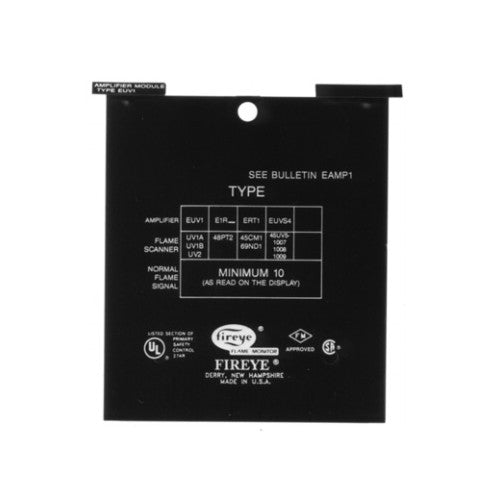 Fireye EUVS4 Ultraviolet Self Check Amplifier. Use With 45uv5-1007 -1008 -1009