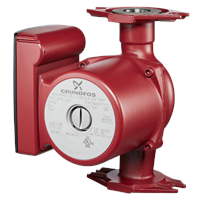 Grundfos UP15-18BUC5 1/2" Sweat Bronze 1 Speed 1/25hp 115v W/ Integral Check Valve 59896123