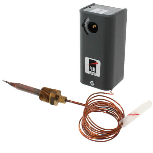 Johnson A19AAB-26C 120/208/240V Spst Remote Bulb Temperature Control With 6' Cap. 100-240F Fixed