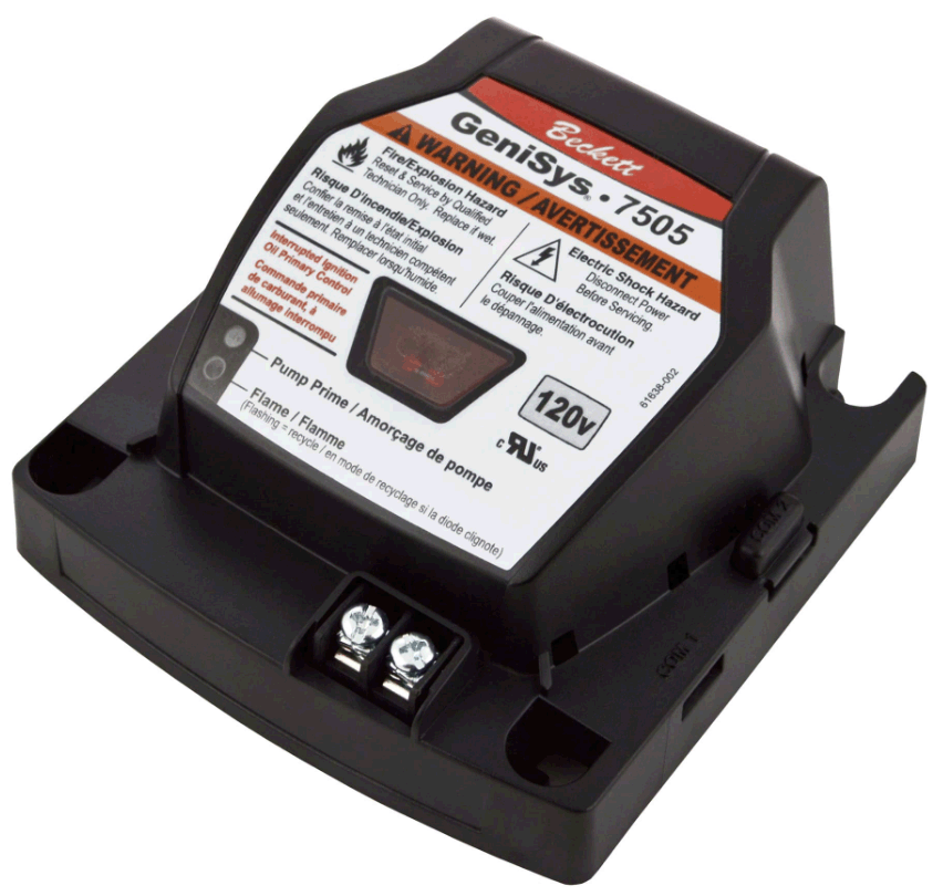 Beckett 7505P452MJU 120V Primary Control Pre 45s Post 2m W/ Jumper