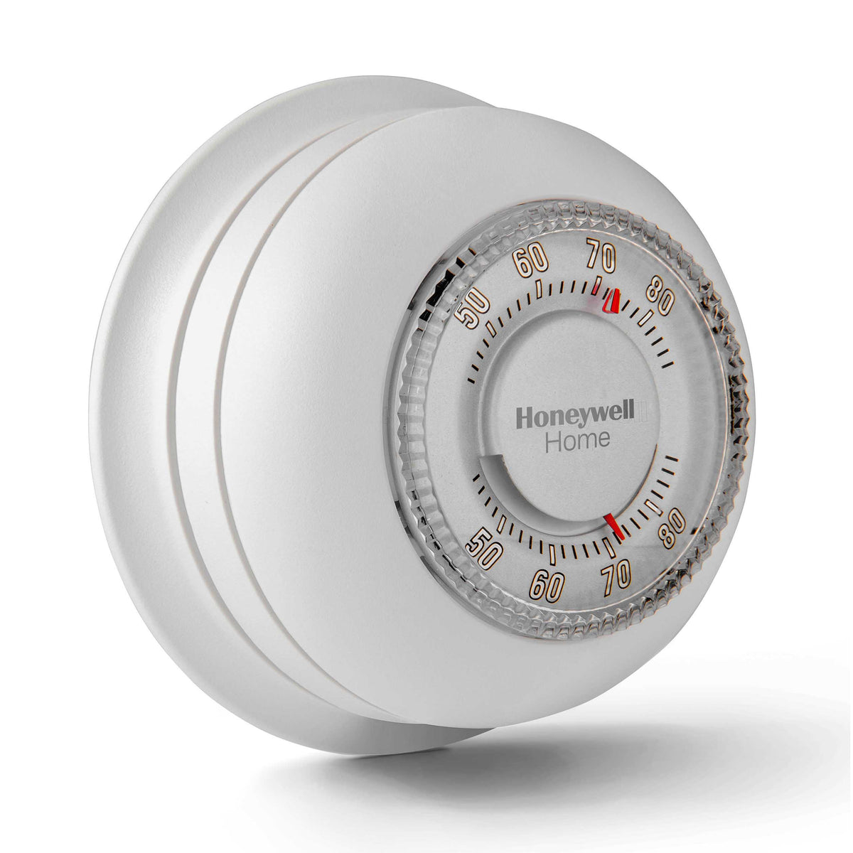Honeywell Residential T87K1007 Premier White 24v Mercury Free Heat Only Round Thermostat For Conventional/Gas
