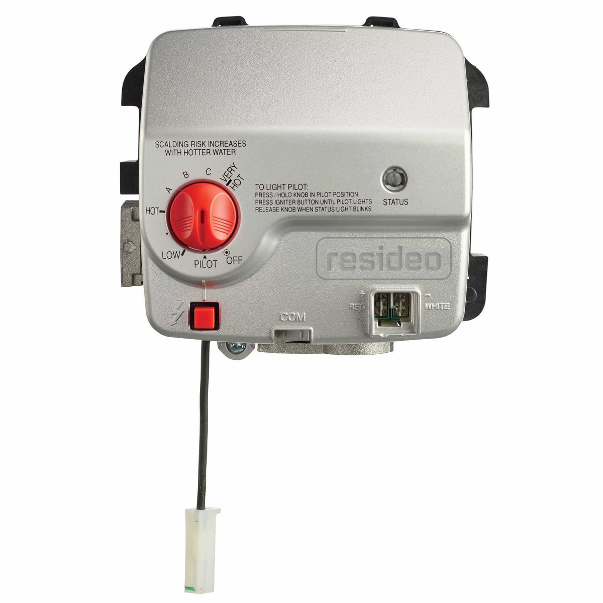 Honeywell Residential WT8840A1000 Water Heater Gas Valve Standing Pilot With Piezo Setpoint 55-155F Spud Length