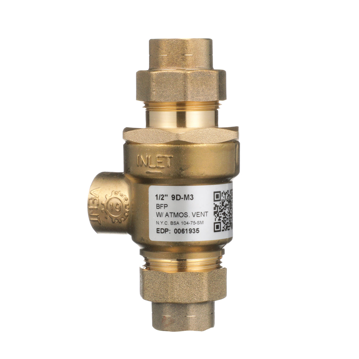 Watts 9D-1/2-M3 Back Flow Preventer Atmospheric Vent 1/2" NPT 0061935