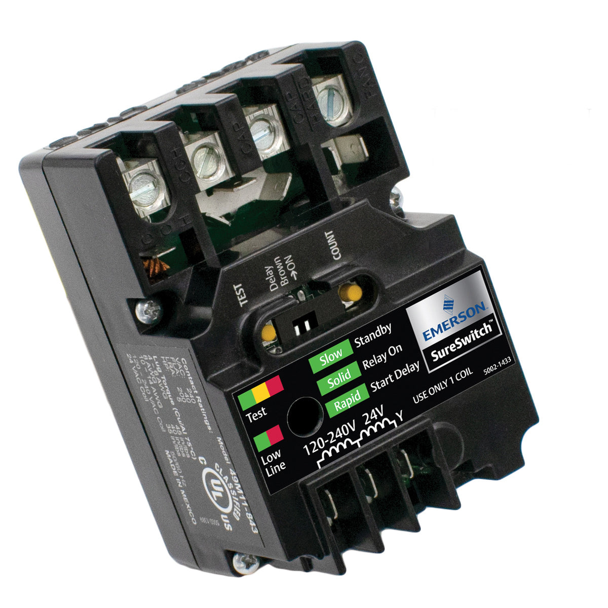 White-rodgers 49M11-843 Sure Switch Multi Volt Seales Switch 120/208/240 50/60 200a Locked Rotor -40