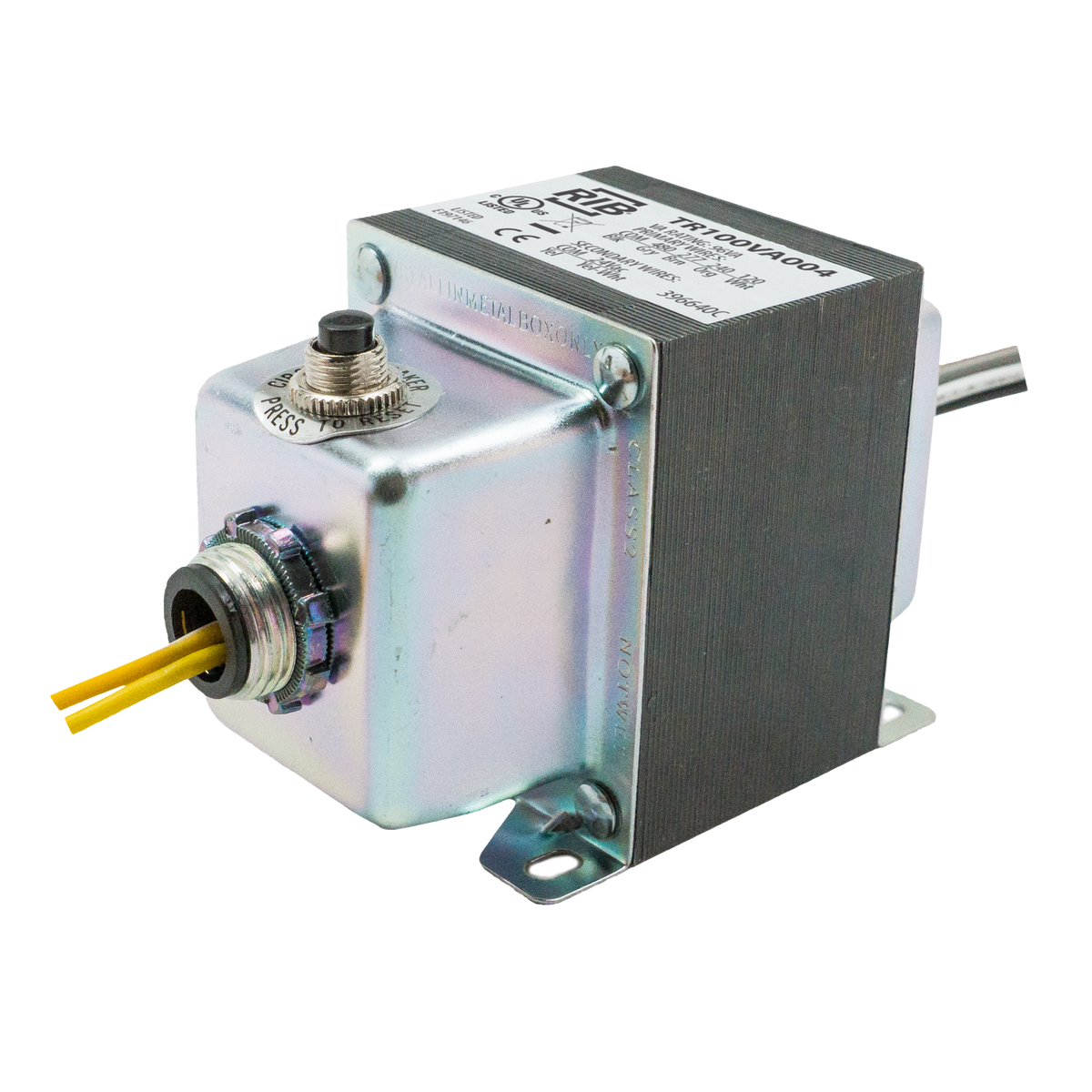 RIB Relays TR100VA004 Transformer 100va120/240/277/480-24vdual Hubclassii Ul List Us/Canada.cir.br