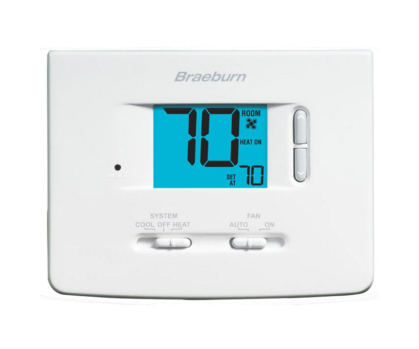Braeburn 1020NC 24v/Millivolt Single Stage Digital Builder Series Non Programmable 1H-1C