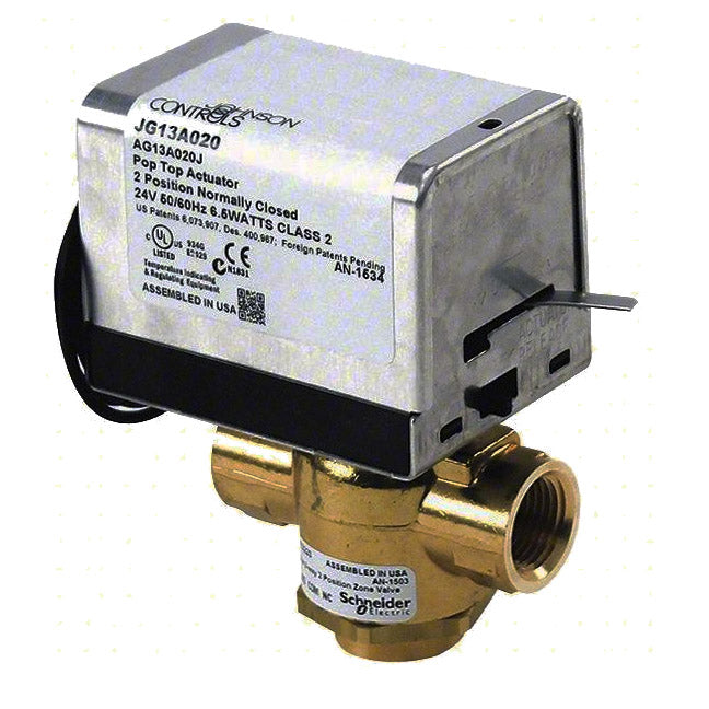 Erie VT3427G13A020 24v 1" NPT 3 Way Zone Valve Cv=7.5 15 PSI