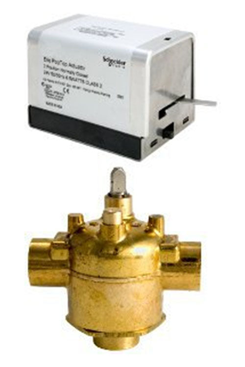 Erie VT3213G13A020 24v 1/2" Sweat 3 Way N.C. Zone Valve No Aux. Switch Cv=4.0