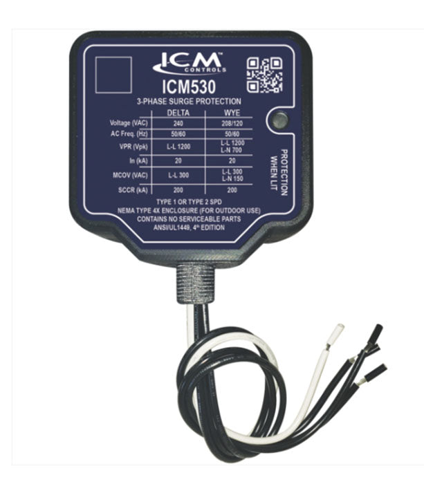 ICM Controls ICM530 3 Phase Surge Protective Device Delta 240VAC Or Wye 120/208VAC