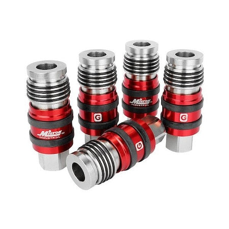 Milton 1773 - Safety Coupler Set,1/2" Sz,PK5
