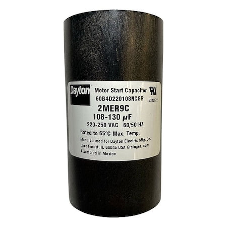 Dayton 2MER9 - Motor Start Capacitor, Round