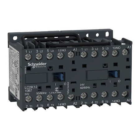 Schneider Electric LC2K1210G7 - IEC Magnetic Contactor, 1 NO, 120 V AC, 3 P, Reversing, Screw Clamp