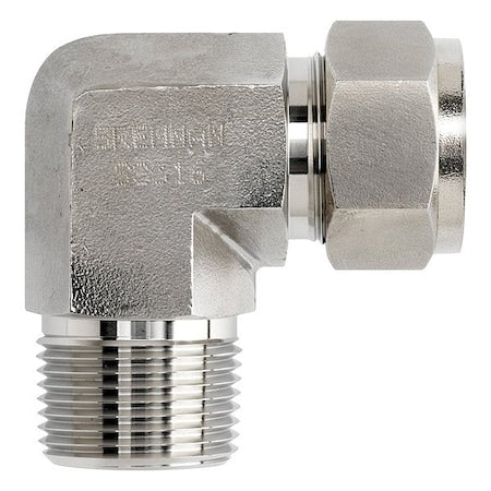 Brennan Industries NS2501-06-12-SS - Elbow, SS, Comp. 1/2 in, MNPT 1/4 in