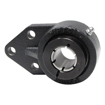 Iptci CLFB207-23 - 3 Holes, Flange Bracket Housing, Flange Mount Bearing, Radial Ball, 1-7/16 in Dia, Cast Iron, Concentric Locking Collar