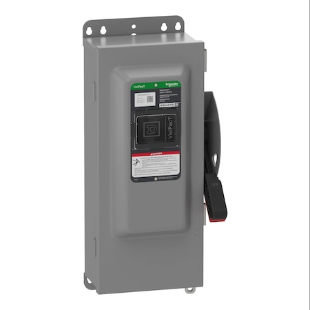 Schneider Electric VH223NAWKGL - Safety Switch, Fusible, DPST, Single Phase, NEMA 12, Indoor, Steel