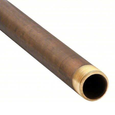 466-480 - 1-1/4" MNPT x 4 ft. TBE Red Brass Pipe Sch 40
