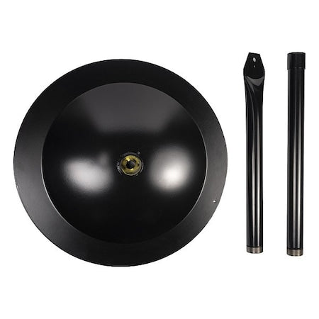 Jan Fan JF-2PPF-B - Pedestal Base,Black,SS,54in D,2in W