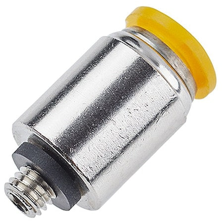 Parker 68PLPR-4M-2G - Metric Metal Push-to-Connect Fitting, Brass, Silver