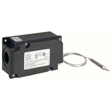Raychem AMC-F5 - Line Voltage Mechanical Thermostat, Heat Only, -30 to 140 F, 125 to 480 V AC, 1 H