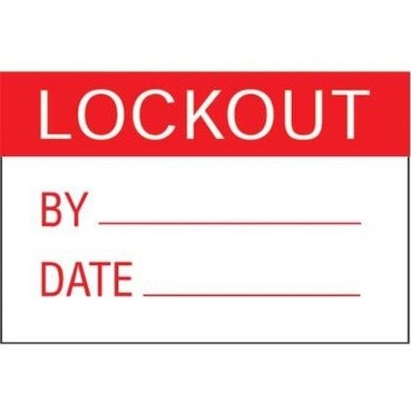 Panduit PLD-68 - Warn Label, ft.lock-Out. ft., Rd/wh
