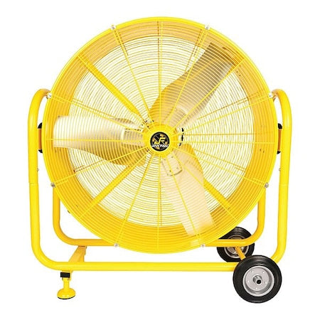 Jan Fan JF-DRUM42 - Circulating Fan,42in Dia,Yellow,Mobile