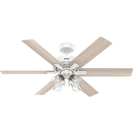 Hunter 52904 - Ceiling Fan,Gray/White,52in Dia,3 Blade