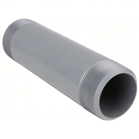 861-299 - 2-1/2" MNPT x 10" TBE PVC Pipe Nipple Sch 80