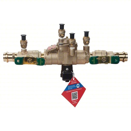 Watts 3/4 LF009M3-QTw/press-FS - Reduced Pressure Zone Backflow Preventer