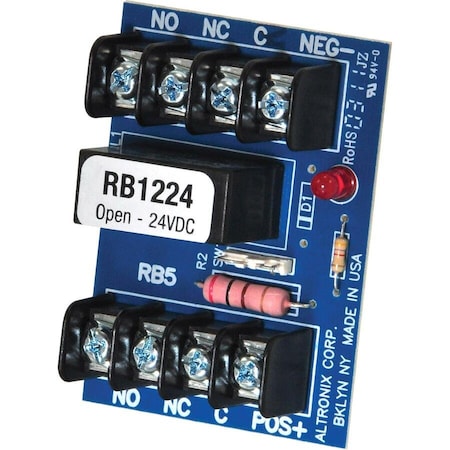 Altronix RB1224 - Relay Module 12/24 VDC 75 Ma DPDT, Relay, -