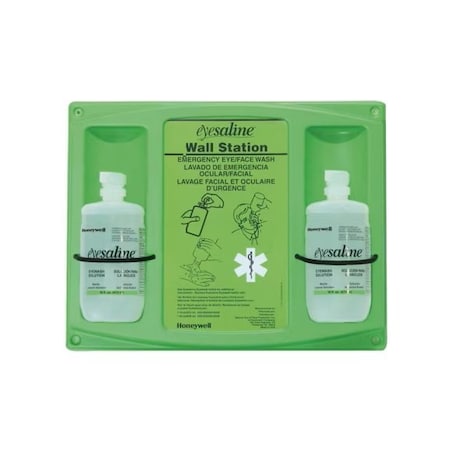 Sperian By Honeywell 32-000462-0000-H5 - Single Use Eyewash Station, 2 (32 oz) Bottles, Includes Mounting Hardware