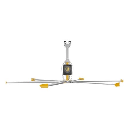 Big Ass Fans F-SH3-1401S34 - Ceiling Fan,Silver/Yellow,14ft Dia,6 Blade