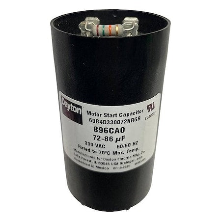 Dayton 896CA0 - Motor Start Capacitorwith Resistor,Round