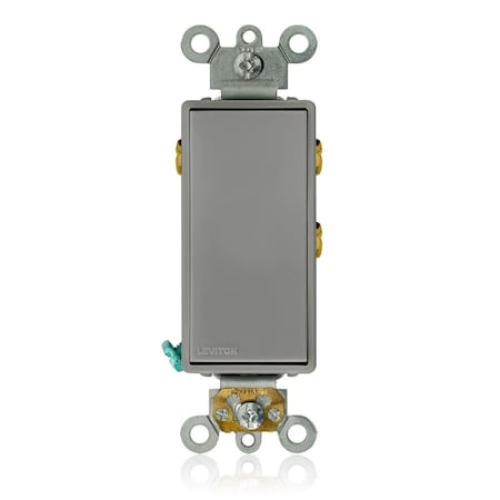Leviton 5685-2GY - Decora Plus Rocker Maintained 15 A Gray