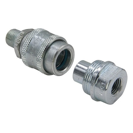 Enerpac T630 - Spin-On Hydraulic Coupler, Teflon, Thread-to-Connect, 1/4"