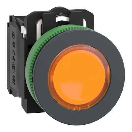Schneider Electric XB5FW35M5 - Illuminated Push Button, 30 mm, 1 NO/1 NC, Orange