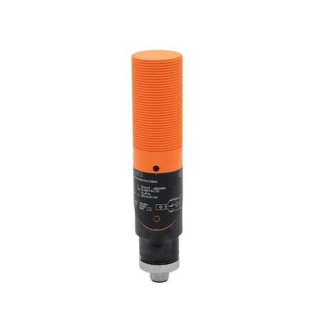 Ifm KI3513 - Capacitive, Cylindrical Proximity Sensor, 30 mm Dia., Brass/PBT, 1/2 in Connector, 3 Wires, Unshielded