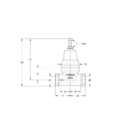 Apollo Valves 36ELF10301PR - Water Pressure Reducing Valve,1/2 In.