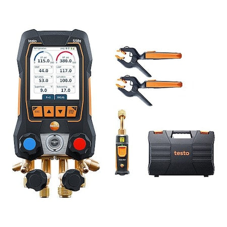 Testo 0564 5582 01 - Digital Manifold Kit,4 Hoses,4 Valves