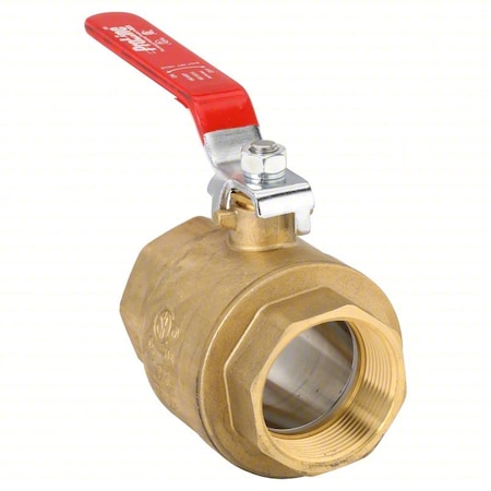107-819 - 2-1/2" FNPT Brass Ball Valve Inline