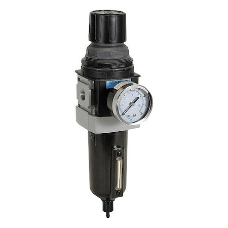 Wilkerson B28-03-FLG0B - Filter/Regulator,Aluminum,Manual Drain