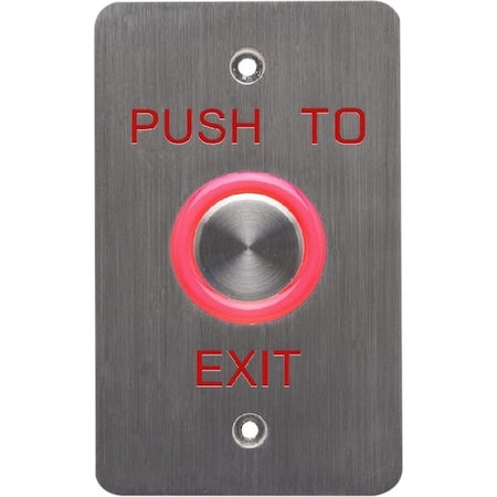 Dynalock 6610E - Push to Exit Button,SS,Green/Red