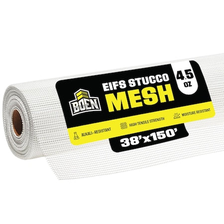 Boen EF-38150 - 38" x 150' EIFS Mesh,4.5oz,Ext,Wht,38"X150ft, White
