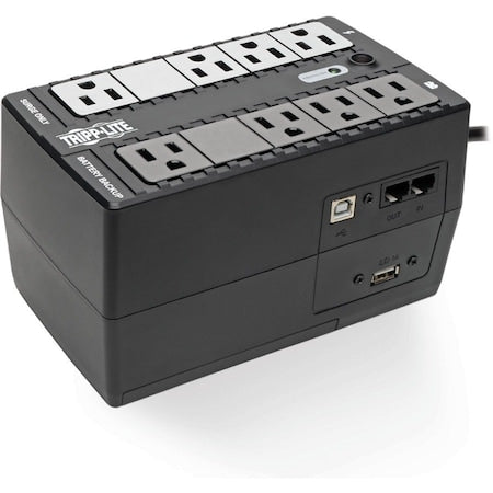 Tripp Lite INTERNET650U1 - UPS Desktop Battery Back Up Compact 120 V USB Charging 330 W 650 VA