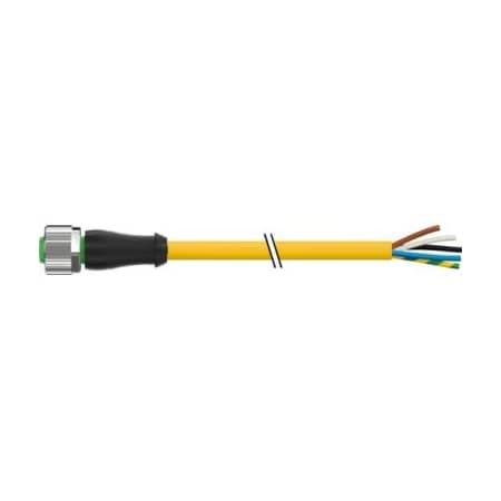 Murrelektronik 7000-12241-0150500 - Cordset,Straight,M12,Yellow,22 AWG,4 A