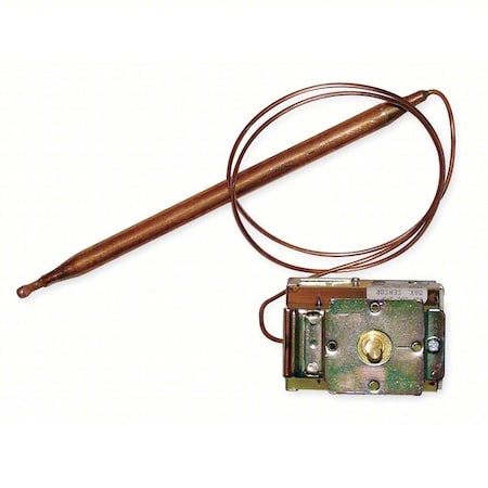 Ranco C12-5010 - Line Voltage Mechanical Thermostat, Heat or Cool, 60 to 98 F, Exposed Dial, 125 to 277 V, 1 C, 1 H